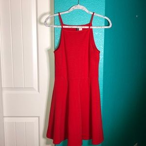 Red Spaghetti Strap Mini Dress